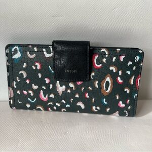 Fossil Wallet Cheetah Print